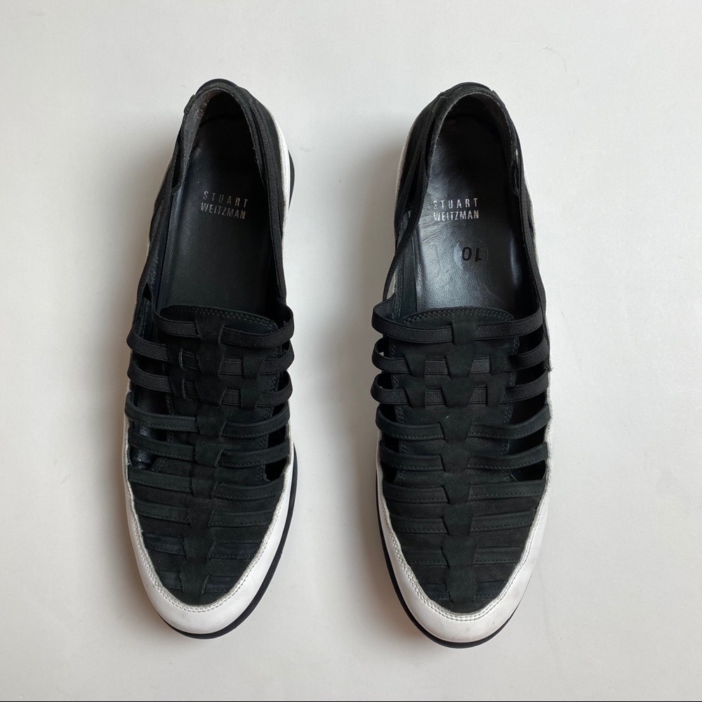 Stuart Weitzman Suede Woven Slip-On Walking Shoe - image 7